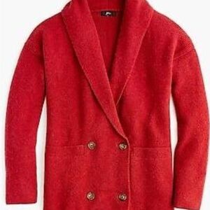 NWOT, Jcrew cigar double breasted, beautiful red. S